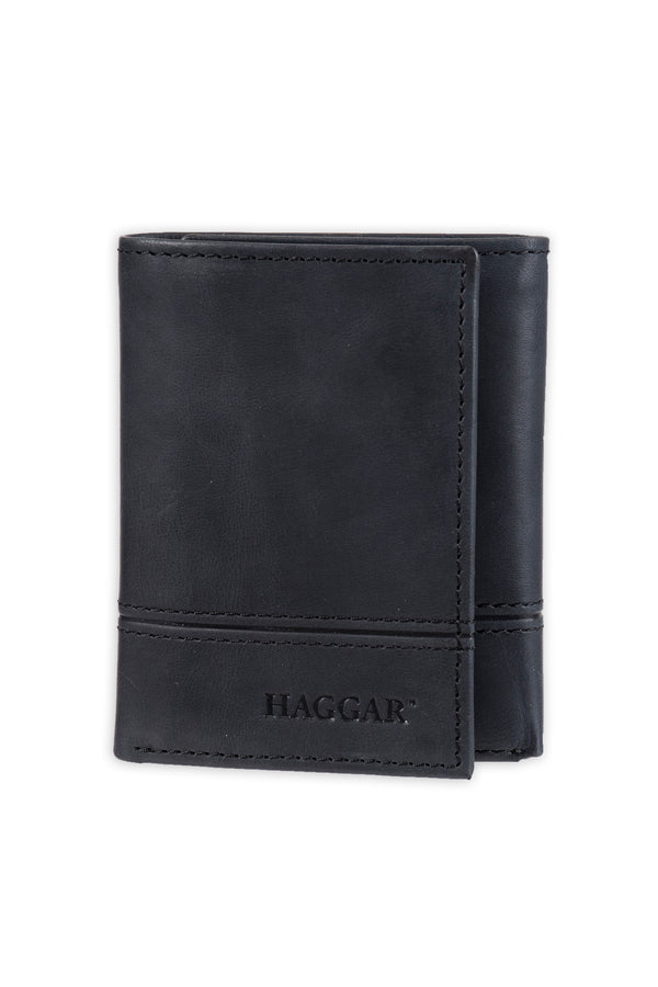 haggar RFID Carizzo Trifold Wallet Black