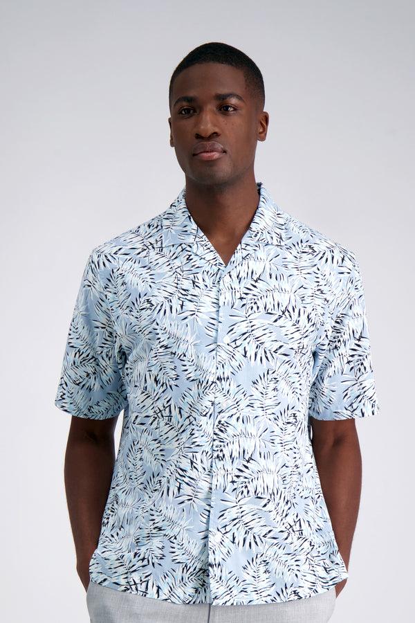 Haggar Short Sleeve Camp Shirt White