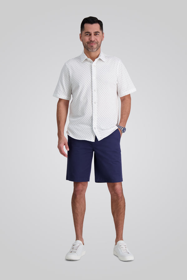 Haggar Short Sleeve Pique Shirt Tan