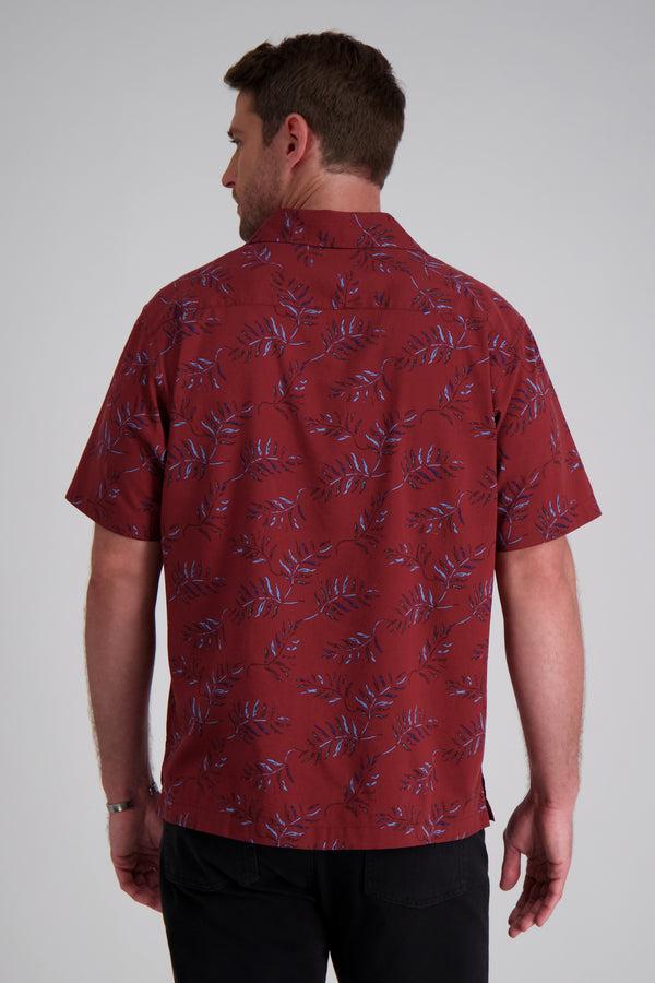 Haggar Short Sleeve Tropical Camp Shirt Charcoal