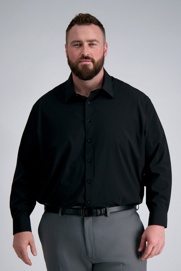 haggar Smart Wash® Big Dress Shirt - Black Black