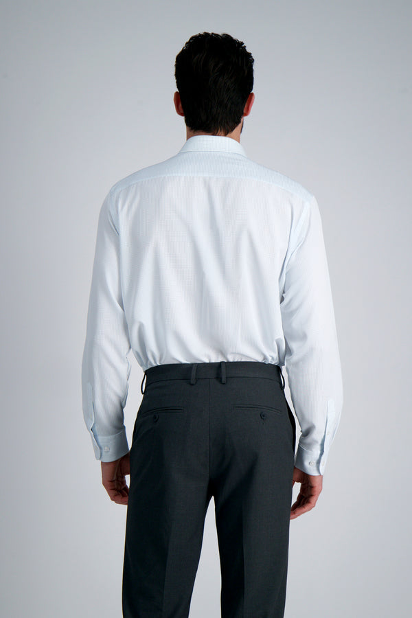 Haggar Smart Wash® Dress Shirt - Blue Check Sky