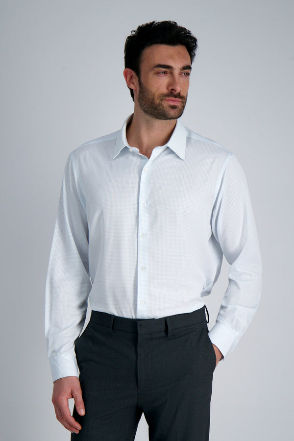 haggar Smart Wash® Dress Shirt - Blue Check Sky