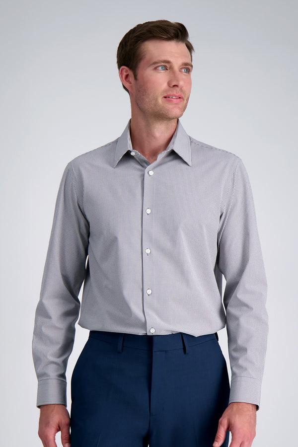 haggar Smart Wash® Dress Shirt - Grey Check Grey