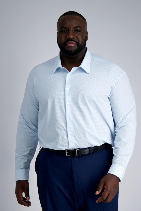 haggar Smart Wash® Tall Dress Shirt - Sky Check Sky