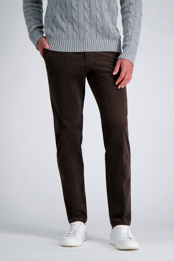 Haggar Stretch Corduroy Chino Pant Military Green