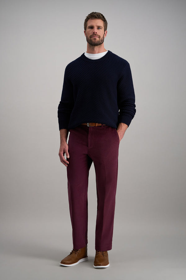 Haggar Stretch Corduroy Pant Heather Brown