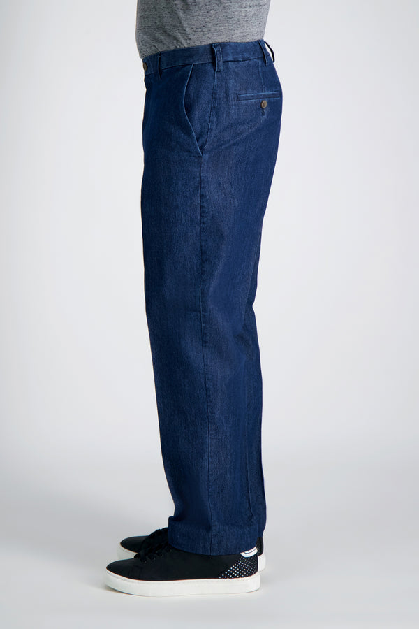 Haggar Stretch Denim Trouser Medium Blue