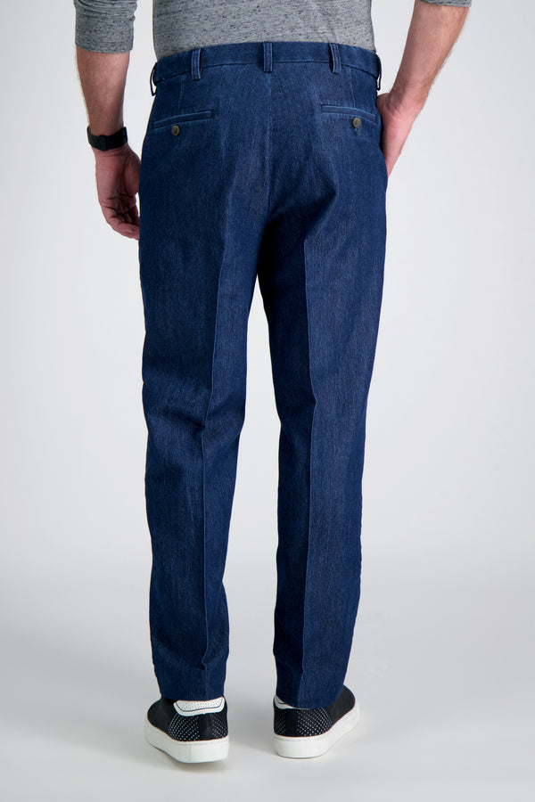 Haggar Stretch Denim Trouser Medium Blue