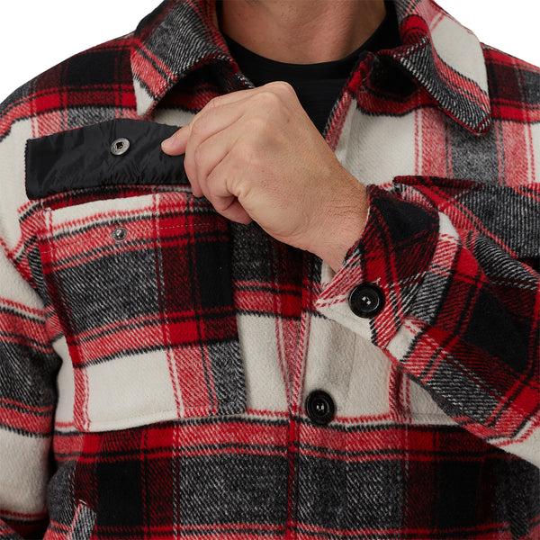 Haggar Supersoft Plaid Shacket Red