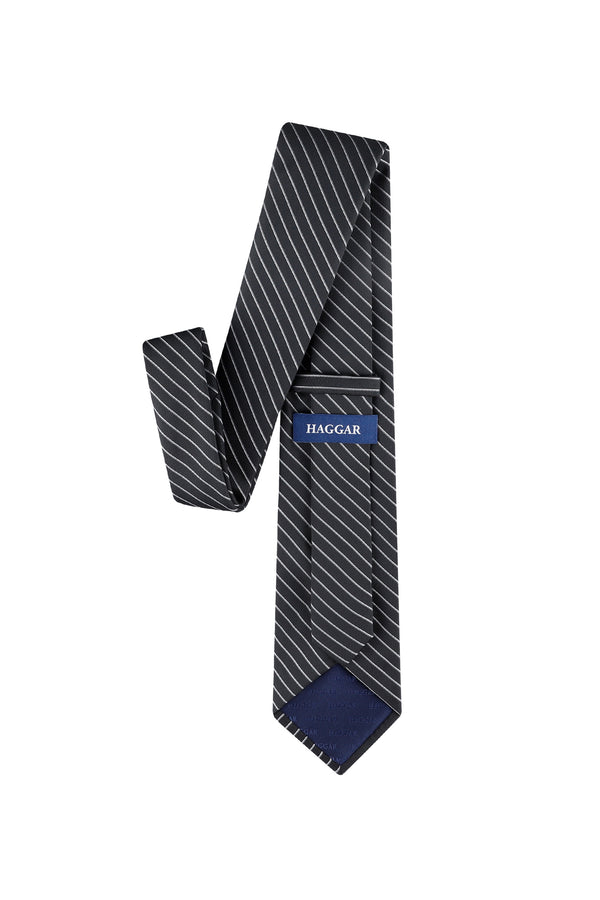 Haggar Tadeo Pin Stripe Tie Black