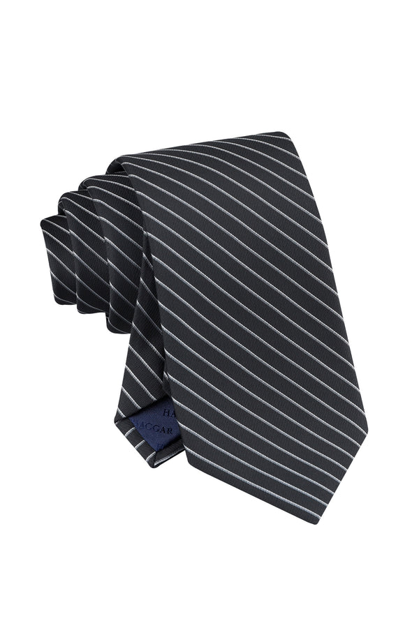 Haggar Tadeo Pin Stripe Tie Black