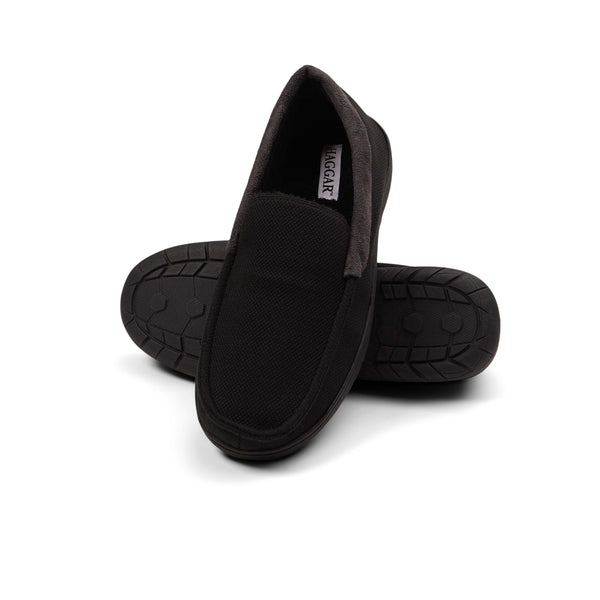 haggar Textured Venetian Slippers Graphite
