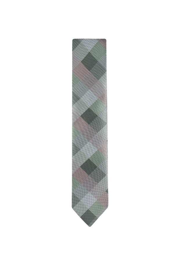 Haggar Tillie Buffalo Check Tie Bright Blue