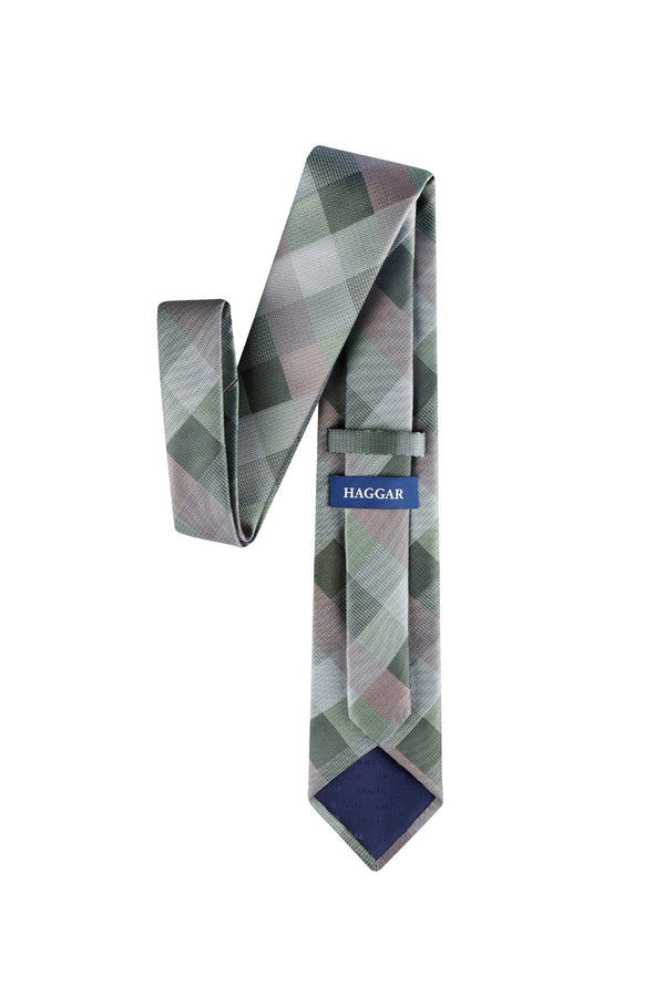 Haggar Tillie Buffalo Check Tie Bright Blue