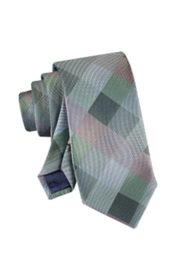 Haggar Tillie Buffalo Check Tie Bright Blue