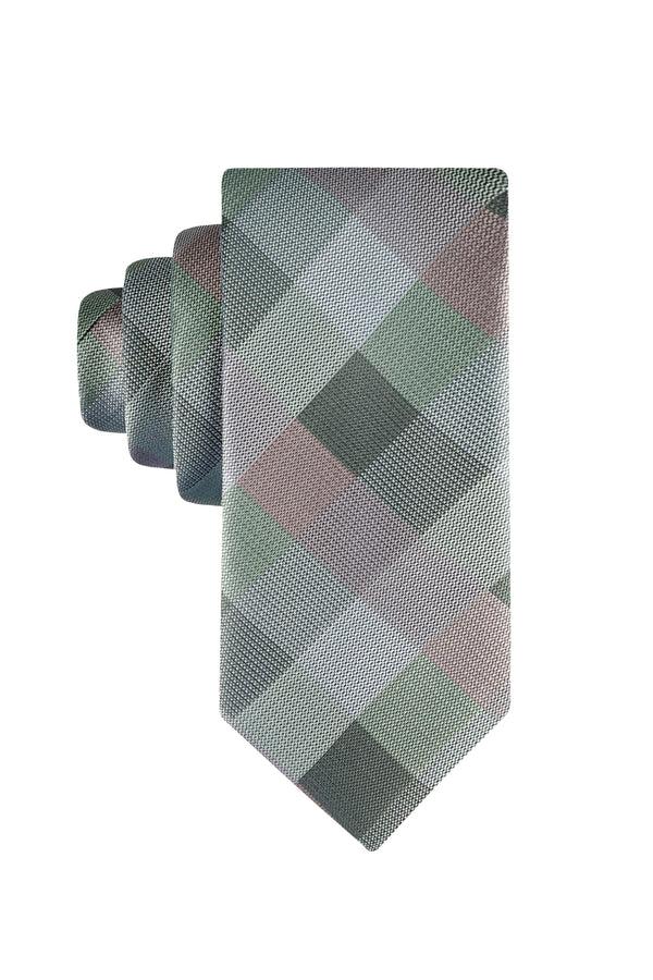 haggar Tillie Buffalo Check Tie Bright Blue