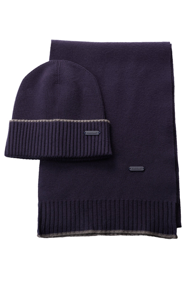 haggar Wicking Beanie and Knit Scarf Set Black