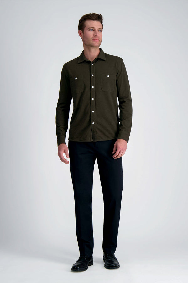 haggar Wrinkle Free Performance Khaki Pant Khaki