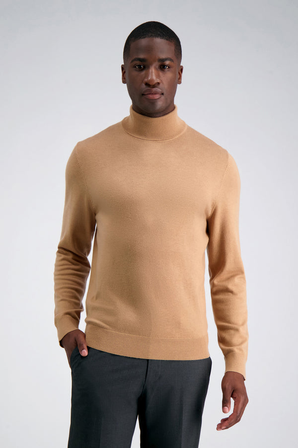 Haggar Long Sleeve Turtleneck Sweater Charcoal Heather
