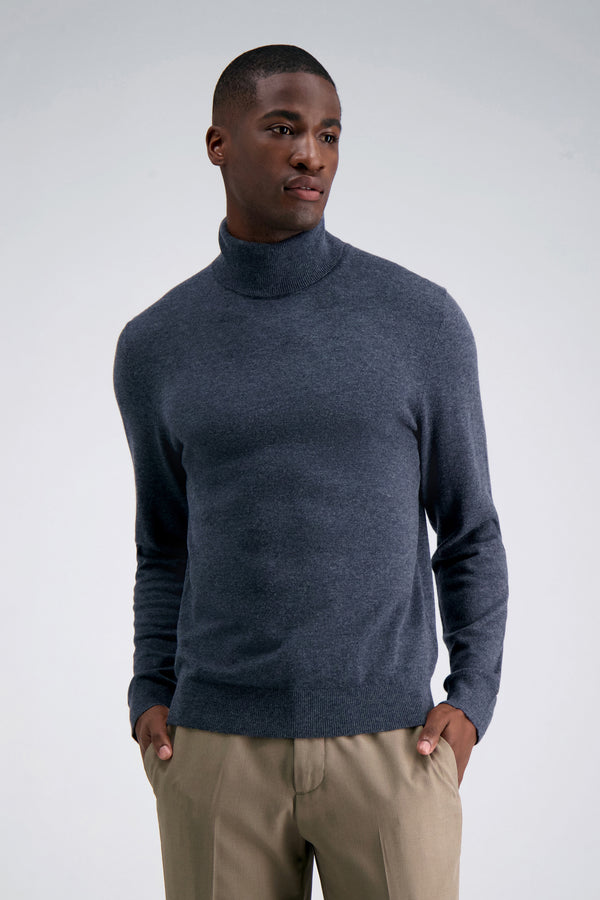 haggar Long Sleeve Turtleneck Sweater Charcoal Heather