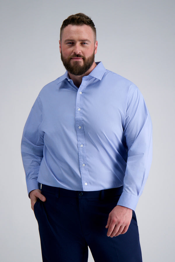 haggar Premium Comfort Big Dress Shirt - Blue Light Blue