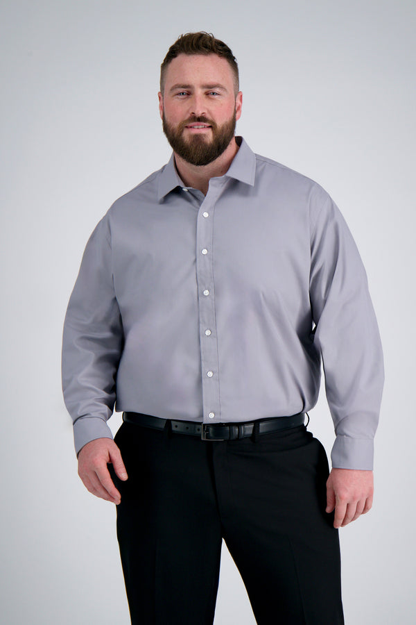haggar Premium Comfort Big Dress Shirt - Charcoal Graphite