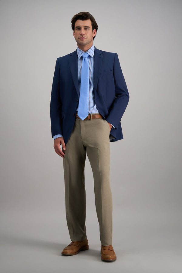 Haggar Premium Comfort Broken Twill Dress Pant Oatmeal