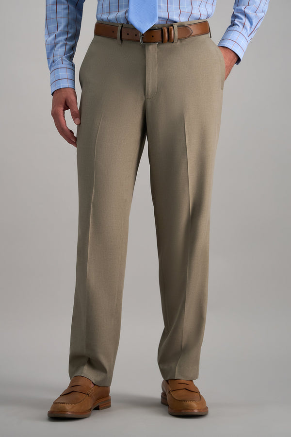 haggar Premium Comfort Broken Twill Dress Pant Oatmeal