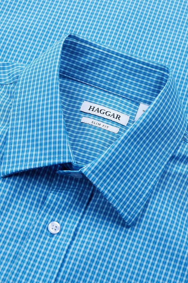 Haggar Premium Comfort Dress Shirt - Aqua Turquoise / Aqua