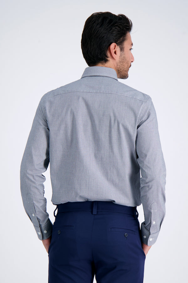 Haggar Premium Comfort Dress Shirt - Black Check Black