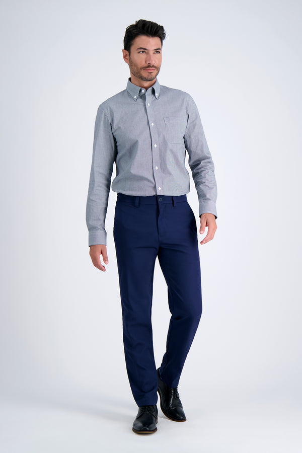 Haggar Premium Comfort Dress Shirt - Black Check Black