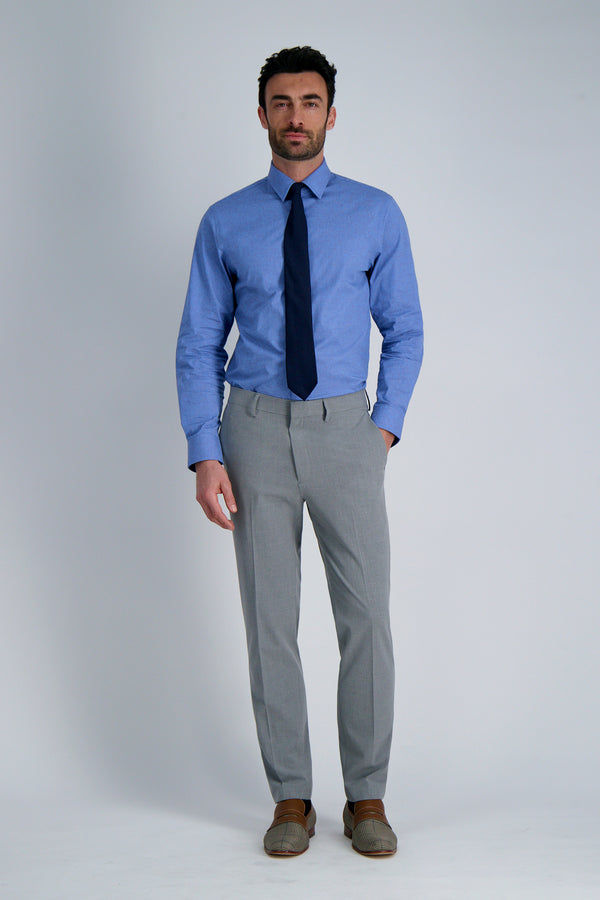 Haggar Premium Comfort Dress Shirt - Blue Dobby Cobalt