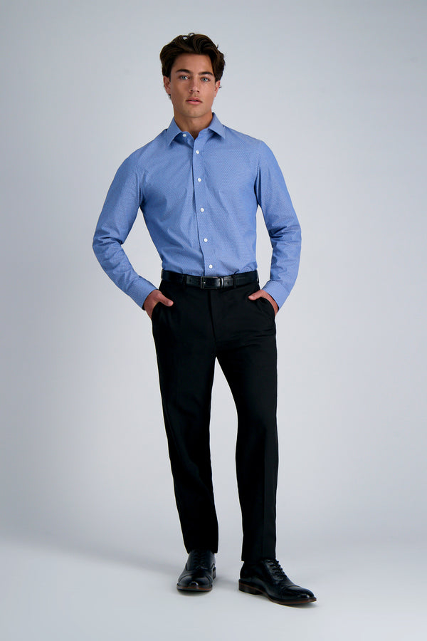 Haggar Premium Comfort Dress Shirt - Blue Dobby Cobalt