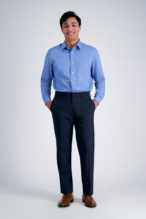 Haggar Premium Comfort Dress Shirt - Blue Dobby Cobalt