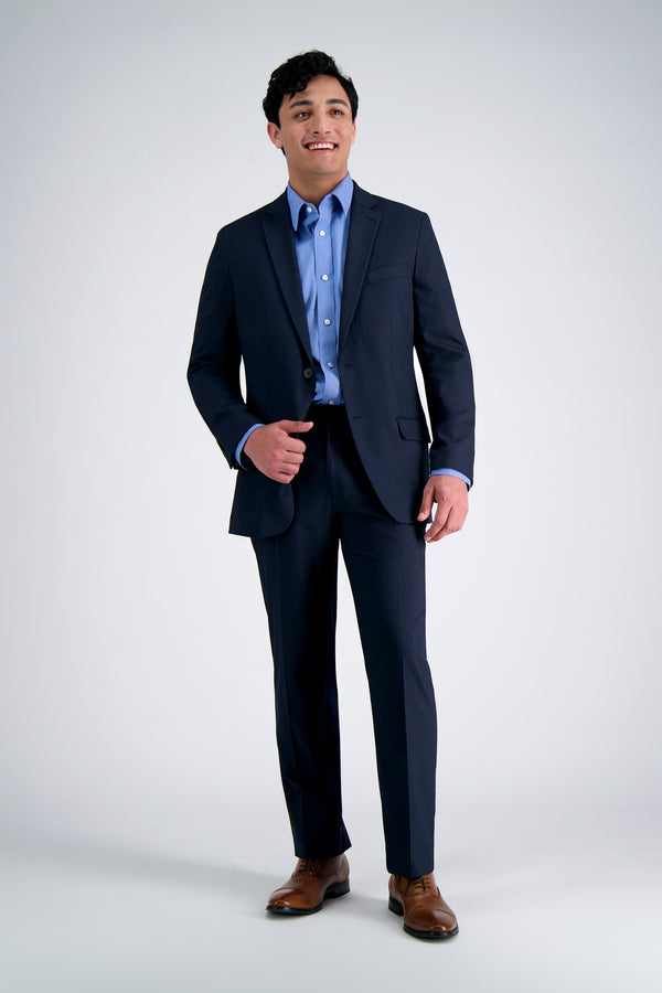 Haggar Premium Comfort Dress Shirt - Blue Dobby Cobalt