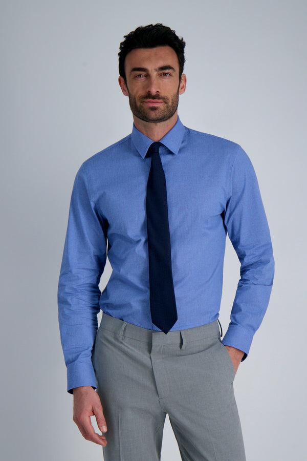 haggar Premium Comfort Dress Shirt - Blue Dobby Cobalt