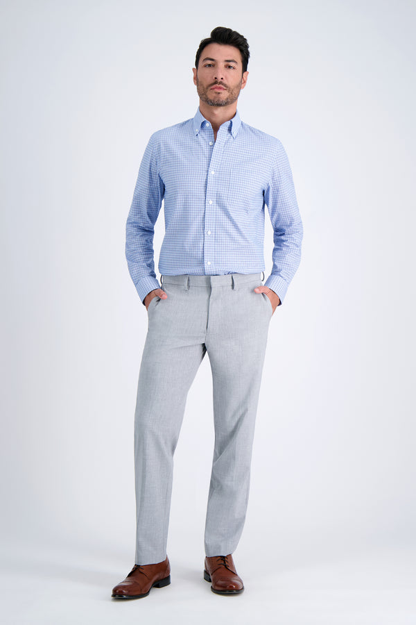 Haggar Premium Comfort Dress Shirt - Bright Blue Plaid Bright Blue