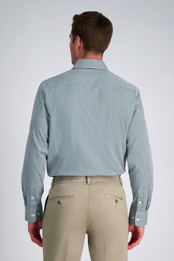 Haggar Premium Comfort Dress Shirt - Dark Green Plaid Dark Green