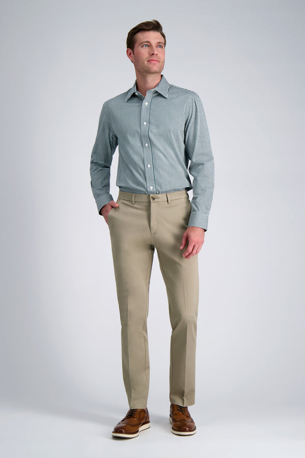 Haggar Premium Comfort Dress Shirt - Dark Green Plaid Dark Green