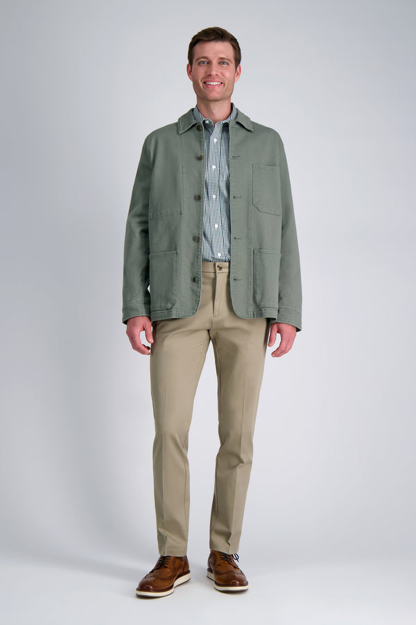 Haggar Premium Comfort Dress Shirt - Dark Green Plaid Dark Green