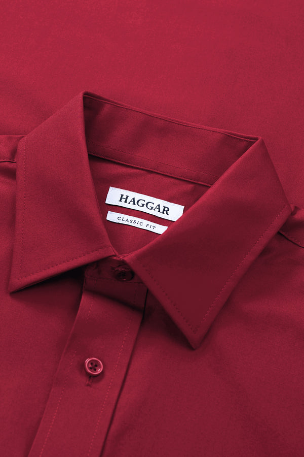 Haggar Premium Comfort Dress Shirt - Dark Red Dark Red
