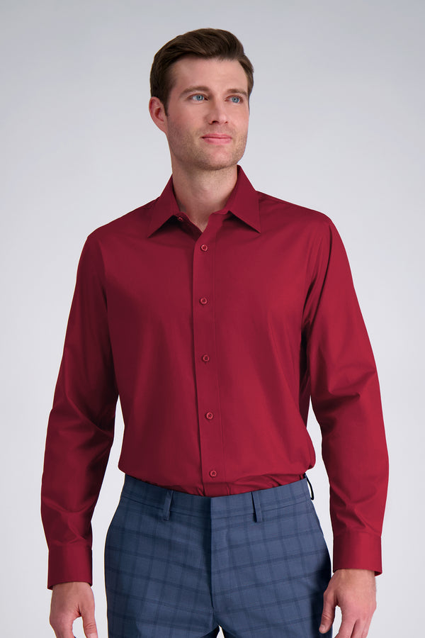 haggar Premium Comfort Dress Shirt - Dark Red Dark Red