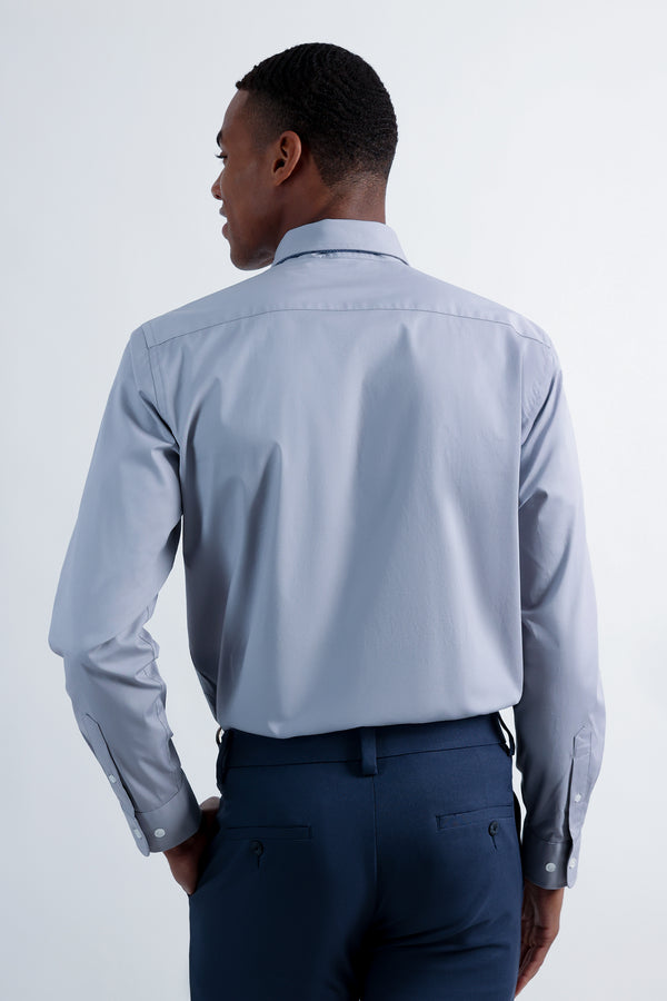 Haggar Premium Comfort Dress Shirt - Light Grey Light Grey