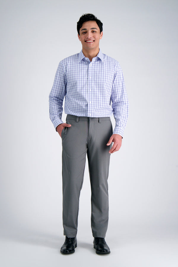 Haggar Premium Comfort Dress Shirt - Tonal Blue Check Medium Blue