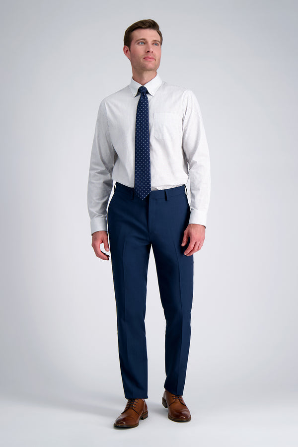 Haggar Premium Comfort Dress Shirt - White Check White