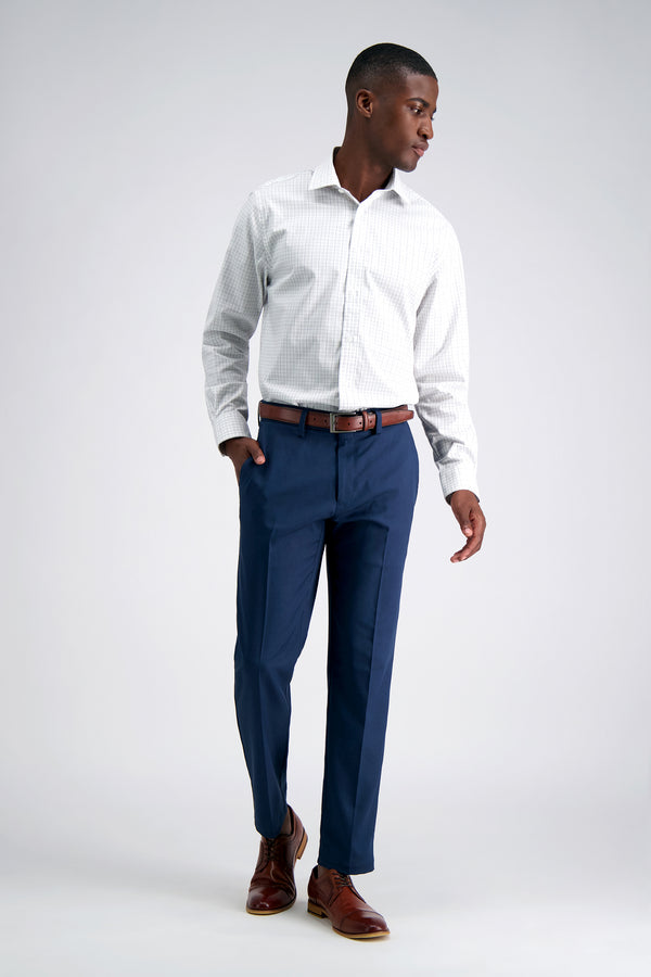 Haggar Premium Comfort Performance Cotton Dress Shirt - Grey Plaid Grey