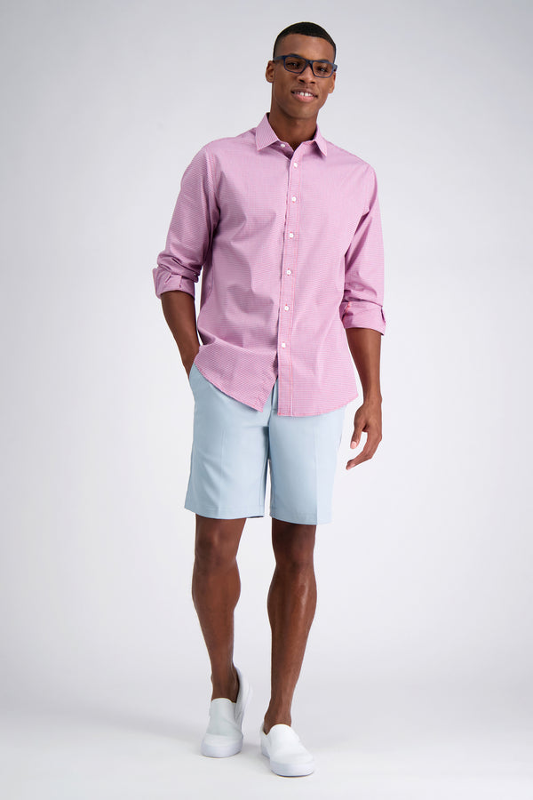 Haggar Premium Comfort Performance Cotton Dress Shirt - Red Check Crimson