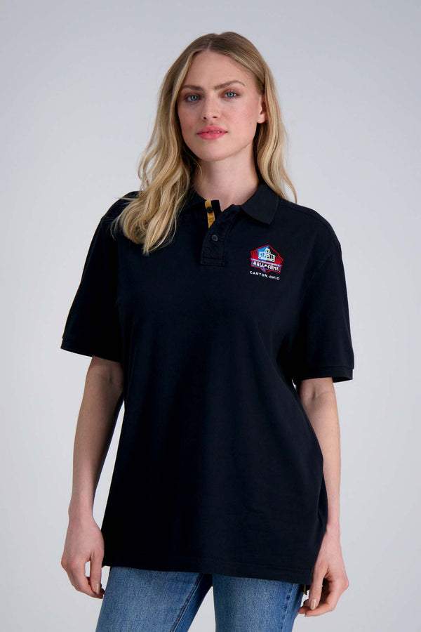 Haggar Pro Football Hall Of Fame X Haggar - Vintage Wash Polo Black