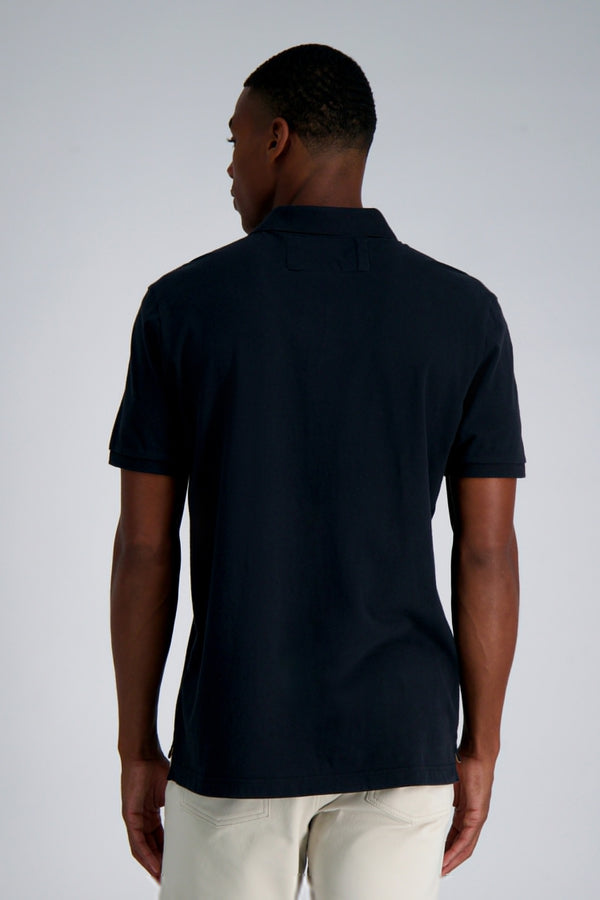 Haggar Pro Football Hall Of Fame X Haggar - Vintage Wash Polo Black